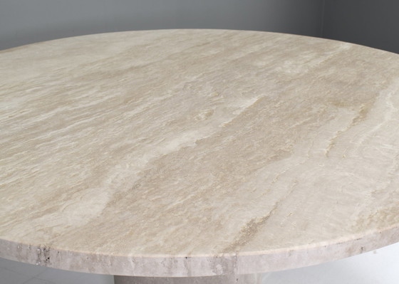 Image 1 of Exquisite Round Travertine Dining Table