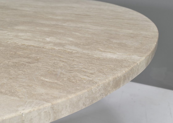 Image 1 of Exquisite Round Travertine Dining Table