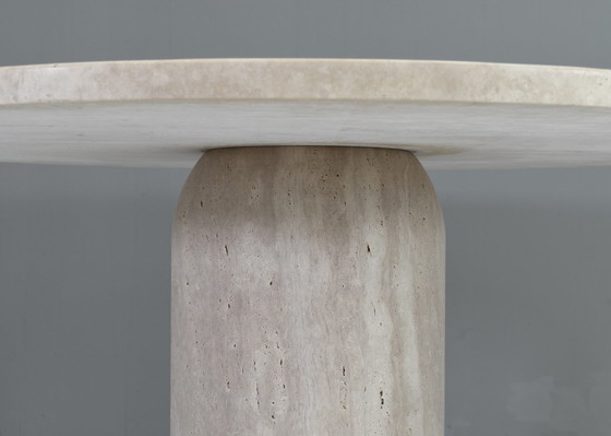 Image 1 of Exquisite Round Travertine Dining Table