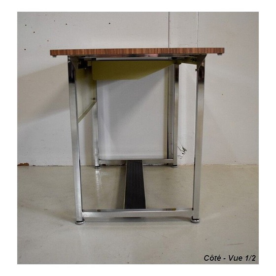 Image 1 of Scrivania vintage in metallo cromato e formica di Duo, 1970