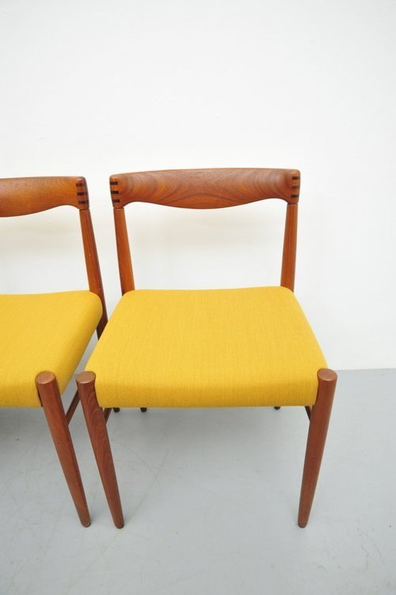 Image 1 of Henry Walter Klein dining chairs in teak 1960