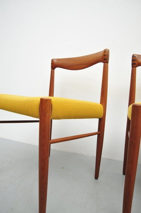 Image 1 of Henry Walter Klein dining chairs in teak 1960