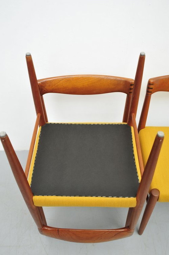 Image 1 of Henry Walter Klein dining chairs in teak 1960