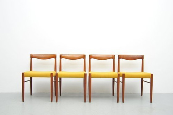 Image 1 of Henry Walter Klein dining chairs in teak 1960