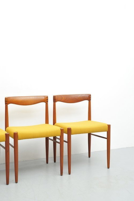 Image 1 of Henry Walter Klein dining chairs in teak 1960