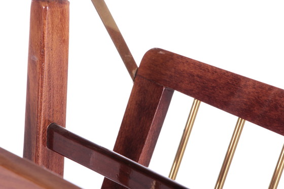 Image 1 of Cesare Lacca Design Magazine rack Walnut 1960, Italie