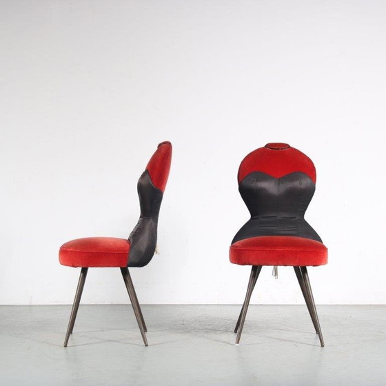 Image 1 of 1950s Bust Shaped Side Chairs from France