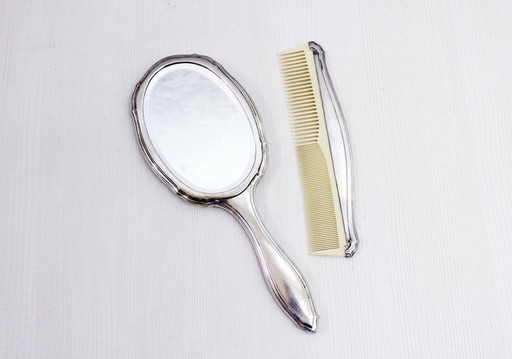 Silver hand mirror 