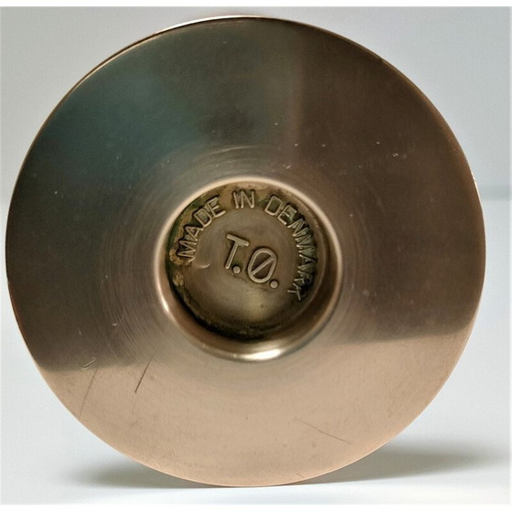 Image 1 of Vintage solid brass candlestick model Hi Fi by Max Bruël for Torben Orskov, Denmark 1970
