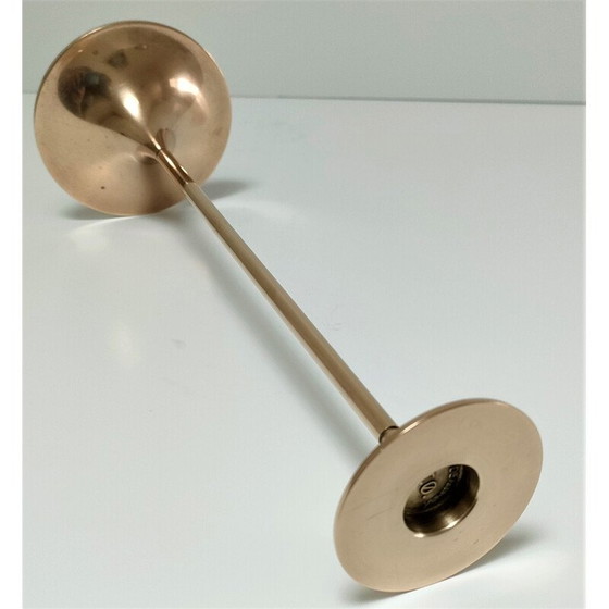 Image 1 of Vintage solid brass candlestick model Hi Fi by Max Bruël for Torben Orskov, Denmark 1970