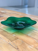 Max Verboeket Kristalunie Maastricht green bowl Antiqua glass