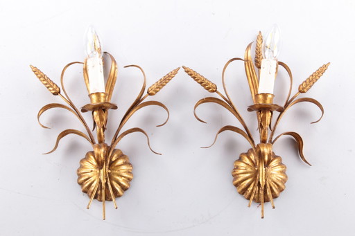 Hans Kogl Vintage Set Wall Lights Regency style,1970 Germany