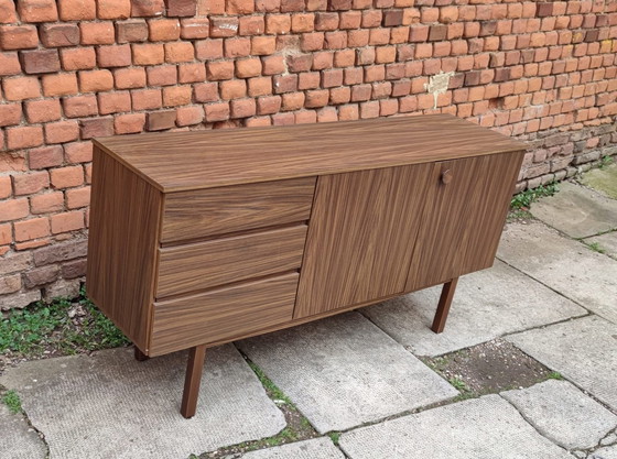 Image 1 of Sideboard Mid - Century Design chest of drawers Credenza cabinet teak 60s 70s vintage retro 60s