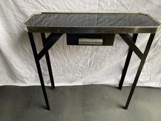 Image 1 of Little Opaline Black Modernist Console