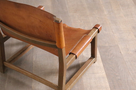 Image 1 of Pair Of Riaza Chairs In Cognac Leather By Paco Muñoz For Darro Gallery, Spain, 1960s