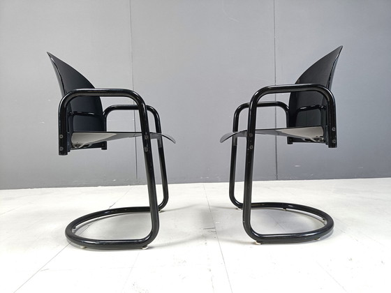 Image 1 of Dialogo Dining Chairs By Tobia Scarpa, 1970S - Set Of 9