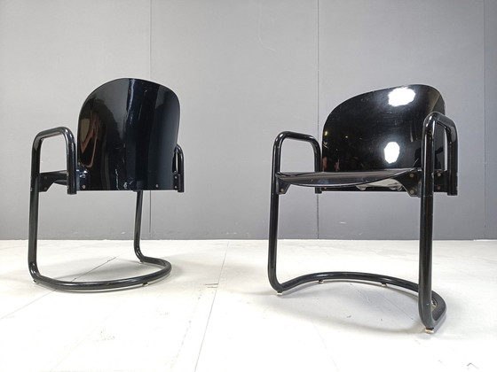 Image 1 of Dialogo Dining Chairs By Tobia Scarpa, 1970S - Set Of 9