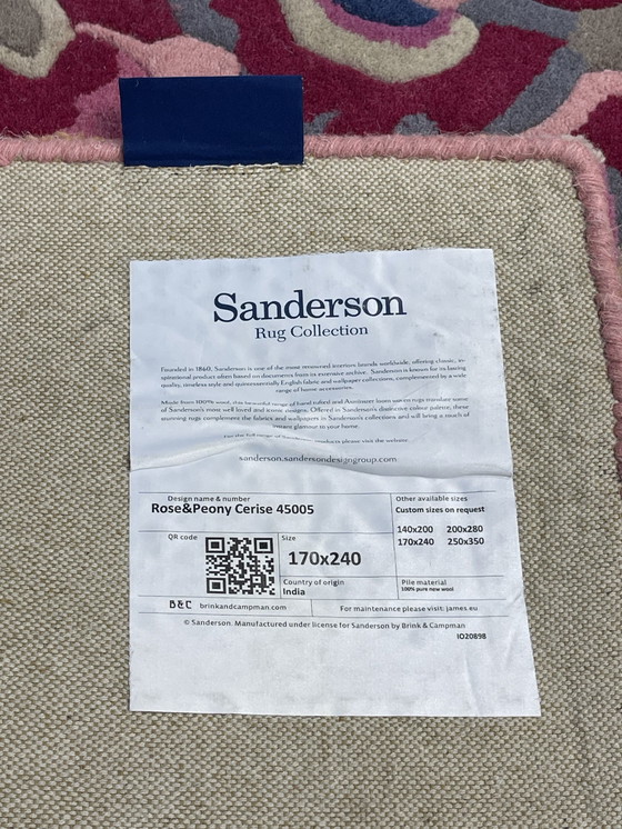 Image 1 of Brink & Campman Sanderson Rose & Peony Cerise Carpet