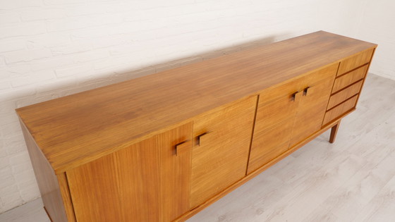 Image 1 of Vintage sideboard | Wooden handles | Walnut | 240 cm