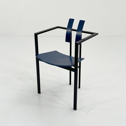 Black & Blue Postmodern Trix Chair By Karl Friedrich Förster, 1980S