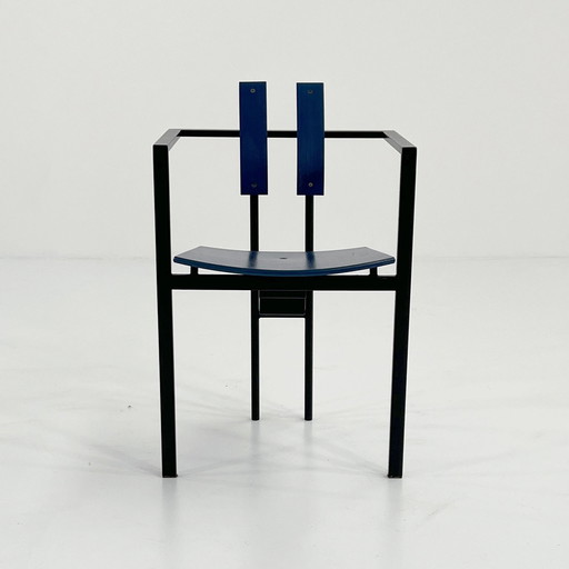 Black & Blue Postmodern Trix Chair By Karl Friedrich Förster, 1980S