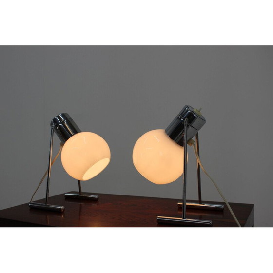 Image 1 of Coppia di lampade da tavolo cromate vintage di Napako, 1960