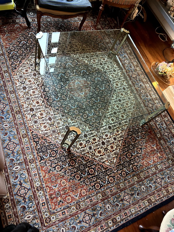 Image 1 of Vintage Brass And Glass Coffee Table By Peter Ghyczy 1970s