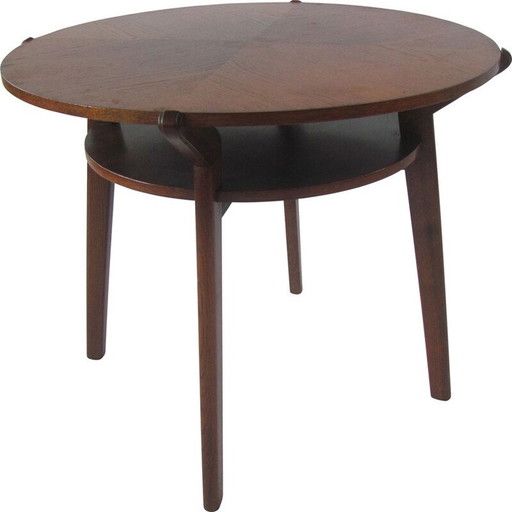 Round vintage coffee table from Interiér Praha, Czech 1960