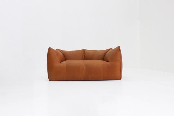 Image 1 of Cognac Leather Le Bamboole Sofa By Mario Bellini For B&B Italia, 1970s