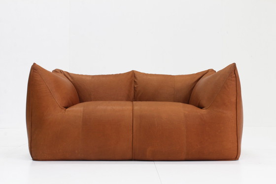 Image 1 of Cognac Leather Le Bamboole Sofa By Mario Bellini For B&B Italia, 1970s