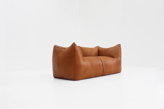 Image 1 of Cognac Leather Le Bamboole Sofa By Mario Bellini For B&B Italia, 1970s