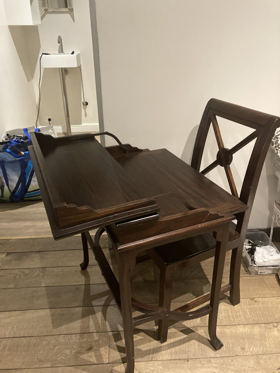 Image 1 of Bureau vintage avec chaise