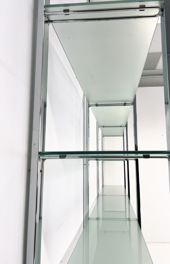 Image 1 of Chrome & glass wall cabinet