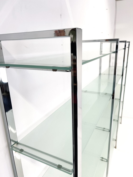 Image 1 of Chrome & glass wall cabinet