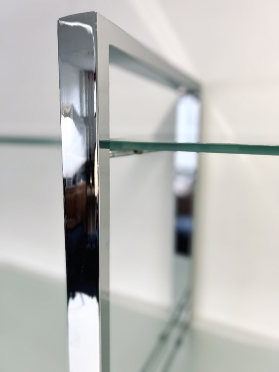 Image 1 of Chrome & glass wall cabinet