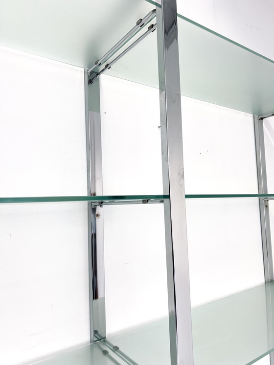 Image 1 of Chrome & glass wall cabinet