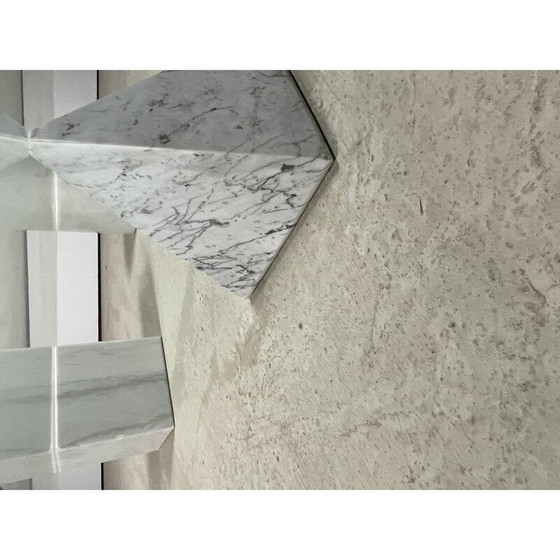 Image 1 of Vintage metafora marble coffee table with glass top, 1970