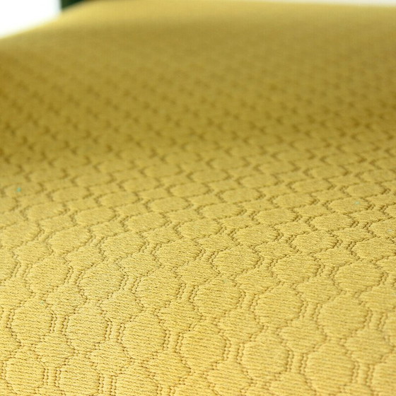 Image 1 of Vintage throne armchair in plywood and yellow fabric, Czechoslovakia 1980