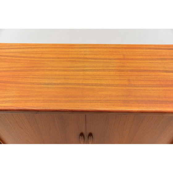 Image 1 of Vintage teak sideboard with sliding doors for Dyrlund, Denmark 1960