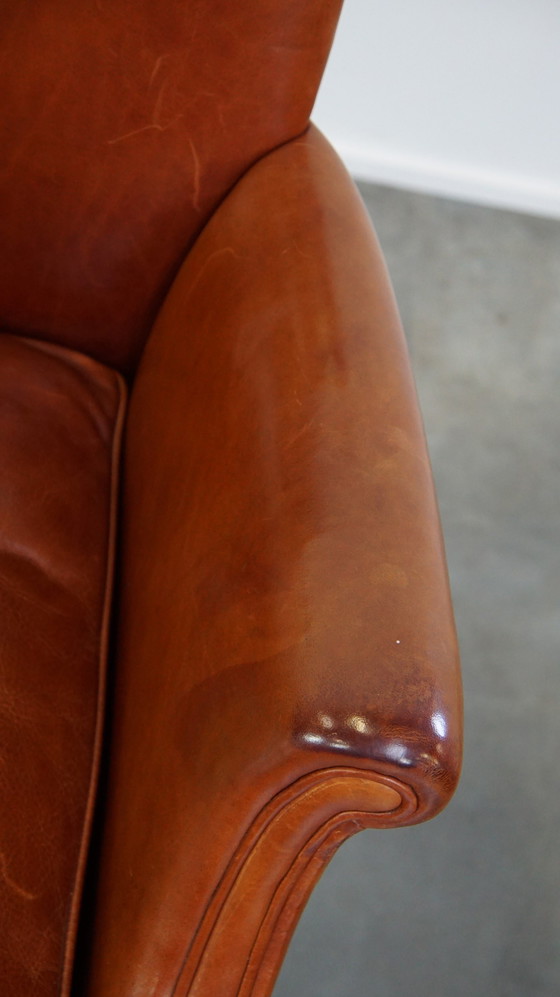 Image 1 of 4 X Beef Leather Dining Chair With Armrests