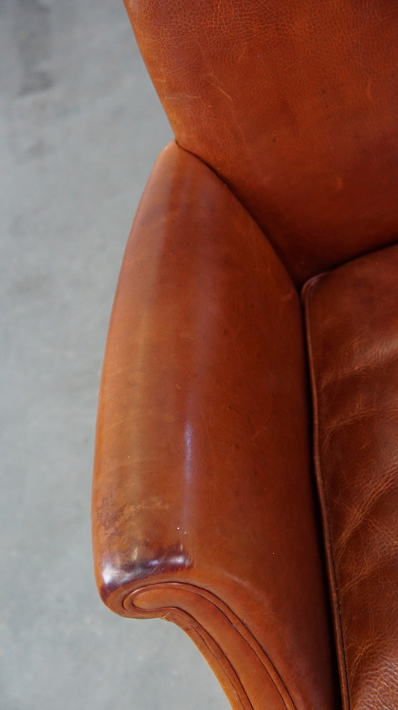 Image 1 of 4 X Beef Leather Dining Chair With Armrests