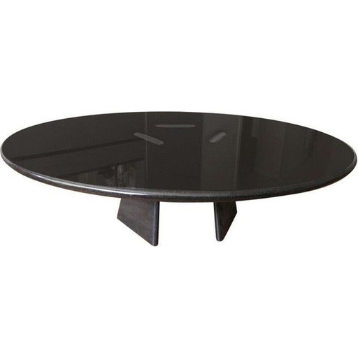 Vintage black marble "Asolo" coffee table by Angelo Mangiarotti for Skipper, Italy 1970