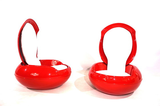 Image 1 of Set of 2 garden egg chairs by Peter Ghyczy for Reuter