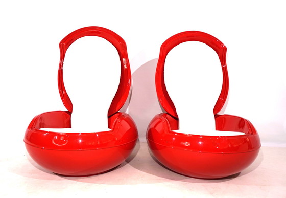 Image 1 of Set of 2 garden egg chairs by Peter Ghyczy for Reuter