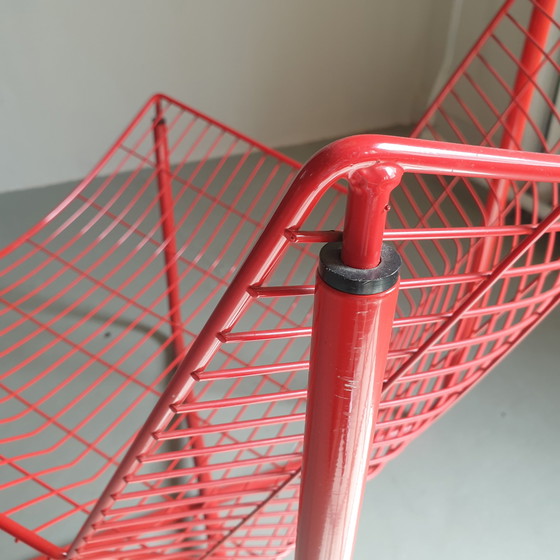 Image 1 of Vintage red Ikea Järpen wire chair