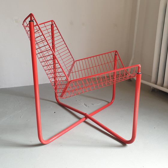 Image 1 of Vintage red Ikea Järpen wire chair