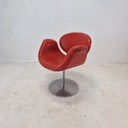 Set of 4 vintage Tulipe armchairs in solid metal and wood by Pierre Paulin for Artifort, Netherlands 1980