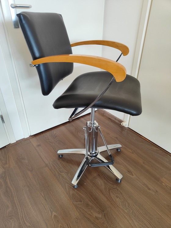 Image 1 of 2x Comsair London barber chairs