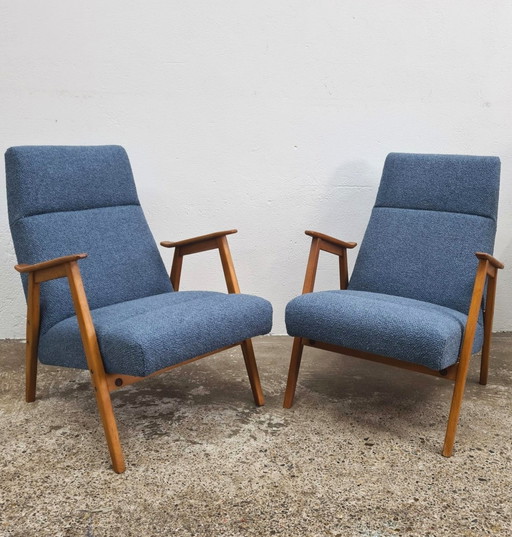 2x Czech Armchairs From The 60'/70' Years