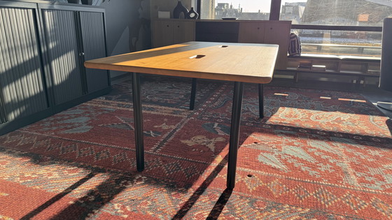 Image 1 of Complete Set - Large Working Table With 6 Setter Chairs